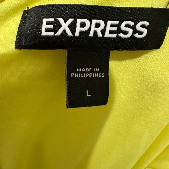 Express Yellow Satin Maxi Dress Large - Picture 5 of 8